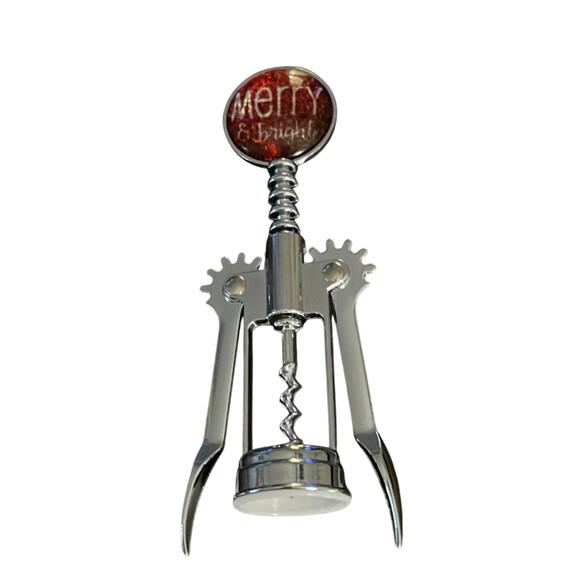 At Home Christmas holiday Winged Corkscrew Barware - Picture 1 of 2